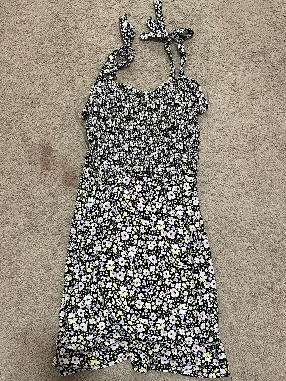 Teen girl floral dress fitted